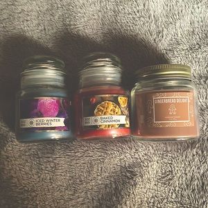 Three Seasonal Mini Candles